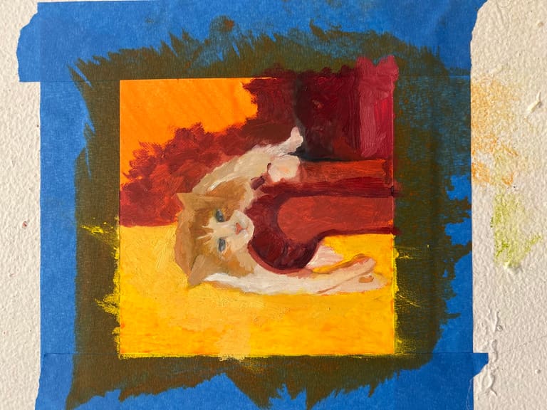 Underpainting on canvas