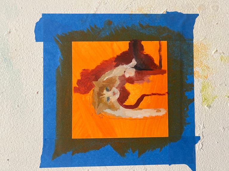 Final passes on the canvas